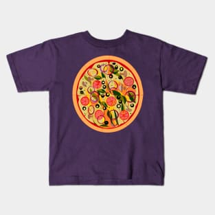A Veggie Pizza Kids T-Shirt